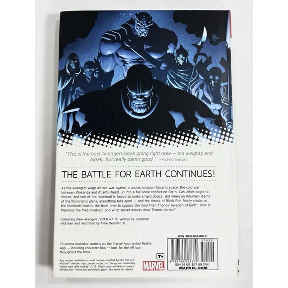 The New Avengers Infinity Vol. #2 Marvel Comics 2014 First Printing Hardback - Picture 2 of 12
